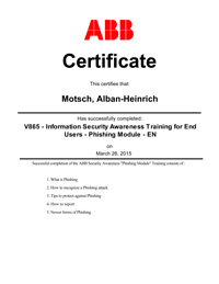 MOTSCH e_co ABB Information Security Awareness Training for End